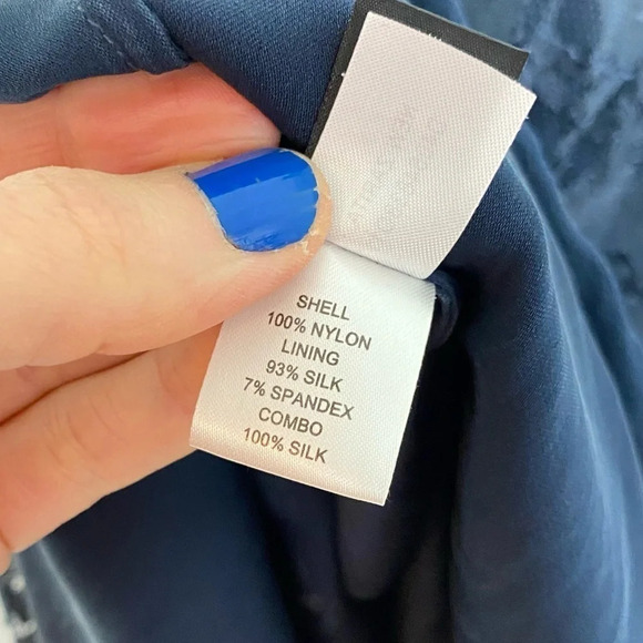 DVF Diane Von Furstenberg New Zarita Lace Dress Size Small Long Sleeve Navy Blue - Picture 14 of 16